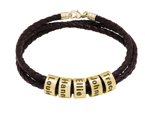 European And American Braided Beaded Bracelet Men's DIY Custom Letters European And American Braided Beaded Bracelet Men's DIY Custom Letters